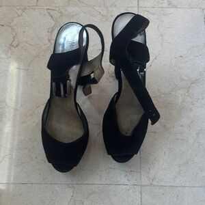 Elegant Black Women's Slingback Heels